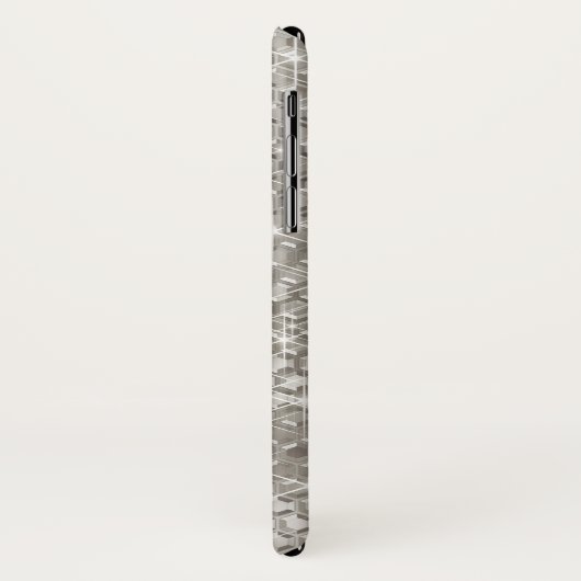 Silver Sparkle Glam Bling Metal Look Case-Mate iPhone Case (Achterkant/links)