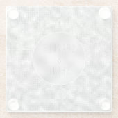 Silver Sparkle Glazen Onderzetter (Achterkant)