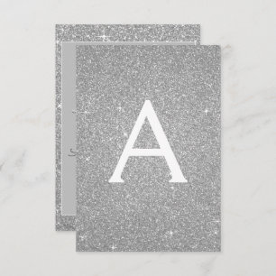 Silver Sparkle Glitter 40th Birthday Party Kaart