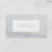Silver Sparkle Glitter Hair make up Artist Visitekaartje (Achterkant)