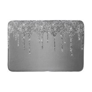 Silver Sparkle Glitter maakt geluid Badmat