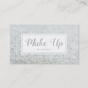Silver Sparkle Glitter make up Artist Visitekaartje