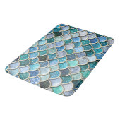 Silver Sparkle Glitter Mermaid Scales Badmat (Gekanteld)