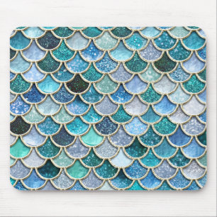 Silver Sparkle Glitter Mermaid Scales Muismat