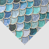 Silver Sparkle Glitter Mermaid Scales Tissuepapier (Detail)