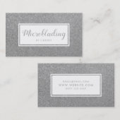 Silver Sparkle Glitter Microblading Therapit Visitekaartje (Voorkant / Achterkant)