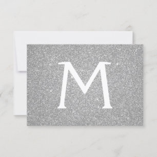Silver Sparkle Glitter Quinceanera De datum opslaa Save The Date