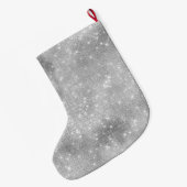 Silver Sparkle Grote Kerstsok (Achterkant (Hangend))