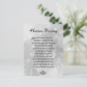 Silver Sparkle Holistic Blessing Briefkaart (Staand voorkant)