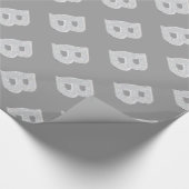 Silver Sparkle Letter B Cadeaupapier (Hoek)