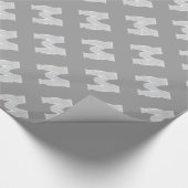 Silver Sparkle Letter M Cadeaupapier (Hoek)