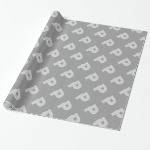 Silver Sparkle Letter P Cadeaupapier