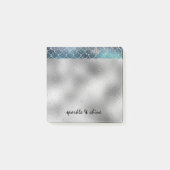 Silver Sparkle Mermaid Post-it® Notes (Voorkant)