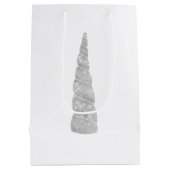 Silver Sparkle Unicorn Verjaardag Medium Cadeauzakje (Achterkant)