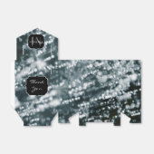 Silver sparkles Bevroren ijzeborrels Monogram Bedankdoosjes (Uitgevouwen)