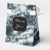 Silver sparkles Bevroren ijzeborrels Monogram Bedankdoosjes (Achterkant)
