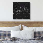 Silver Sparkles Canvas Afdruk (Insitu (Slaapkamer))