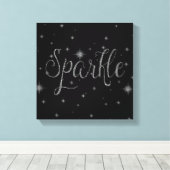 Silver Sparkles Canvas Afdruk (Insitu (Houten vloer))
