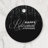 Silver Sparkles, Pensioenfeest Bedankjes Labels (Achterkant)