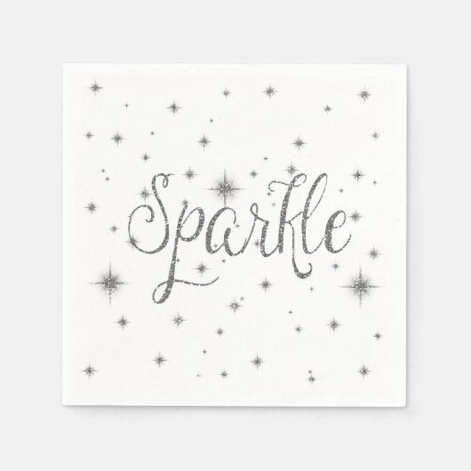Silver Sparkles Servet (Voorkant)