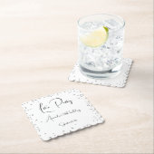 Silver Sparkles Volledig Feest Kartonnen Onderzetters (Insitu)