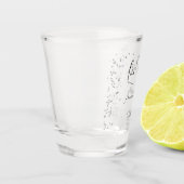 Silver Sparkles Volledig  Feest Shot Glas (Links)