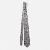 Silver Sparkling Sequin Stropdas (Achterkant)