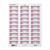 Silver Sparkly Glitter Pink Pastel Etiket (Full Sheet)