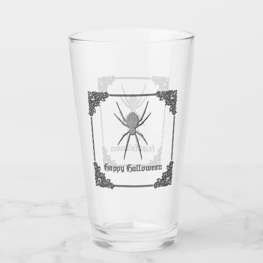 Silver Spider Halloween Glas (Achterkant)