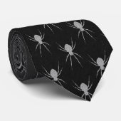 Silver Spider Halloween Stropdas (Opgerold)