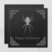 Silver Spider Halloween Wenskaart (Voorkant / Achterkant)