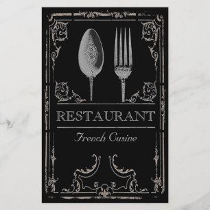 Silver Spoon Fork Restaurant Cafe Flyer