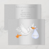 SILVER SPOT RSVP STORK KAARTJE (Voorkant / Achterkant)