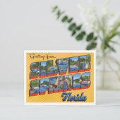 Silver Springs, Florida Big Letters Briefkaart (Staand voorkant)
