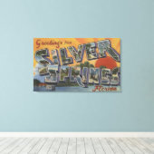 Silver Springs, Florida - Grote Letter-scènes 2 Canvas Afdruk (Insitu (Houten vloer))