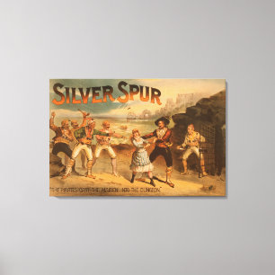 Silver SpurPirates Theatrisch Poster Canvas Afdruk