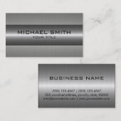 Silver Stainless Steel Kijk Visitekaartje (Voorkant / Achterkant)