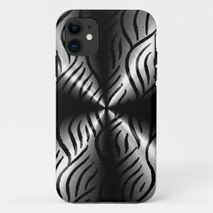 Silver Stainless Steel Metal Elements iPhone 11 Hoesje