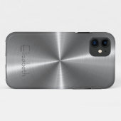 Silver Stainless Steel Print Case-Mate iPhone Case (Achterkant (horizontaal))