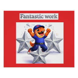 Silver star celebration poster perfect poster