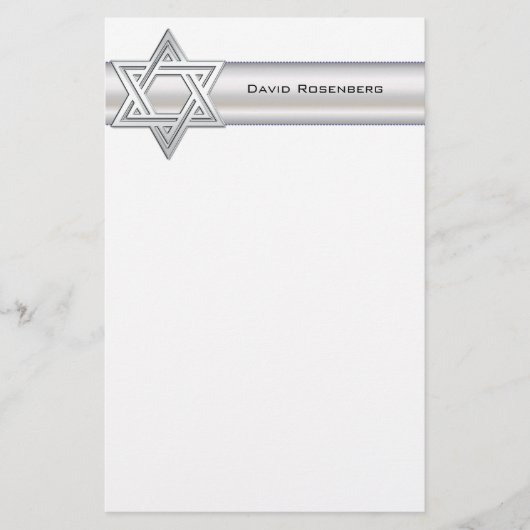 Silver Star de David Custom papeterie personnelle (Devant)