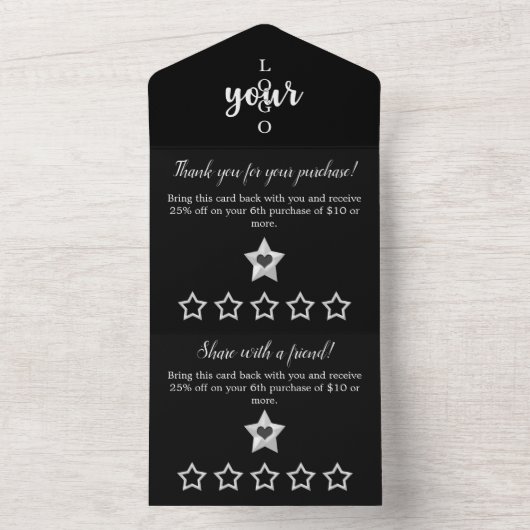 Silver Star Fidélité du client Référer une carte d (À l'intérieur)