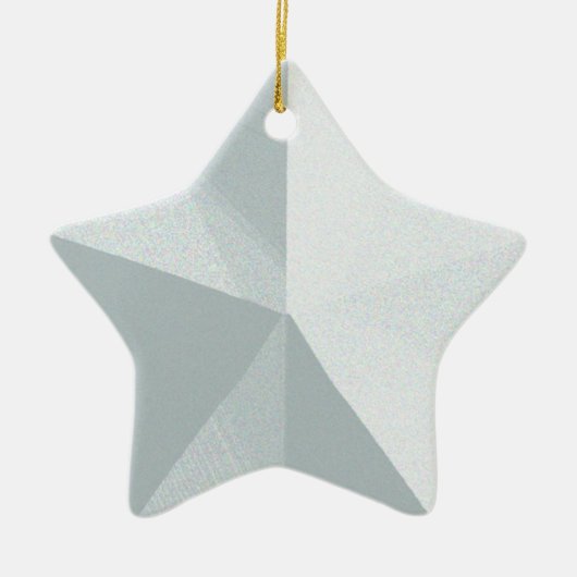 Silver Star-kerstversiering Keramisch Ornament (Voorkant)