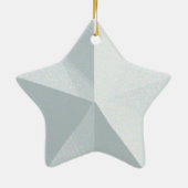 Silver Star-kerstversiering Keramisch Ornament (Achterkant)