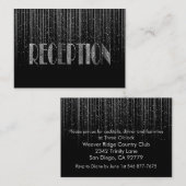 Silver Star Shower en Black Wedding Design Informatiekaartje (Voorkant / Achterkant)