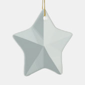 Silver Star-Sjabloon voor kerstversiering Keramisch Ornament (Rechts)