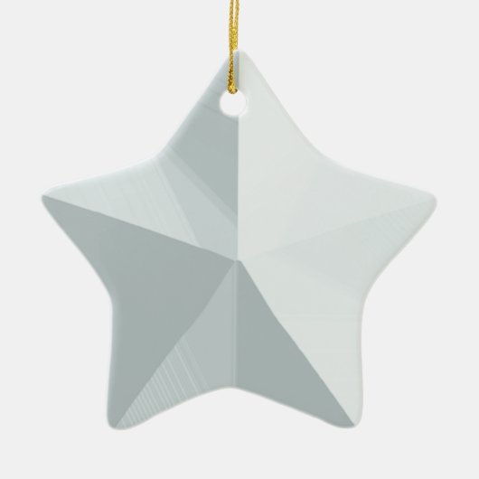 Silver Star-Sjabloon voor kerstversiering Keramisch Ornament (Voorkant)