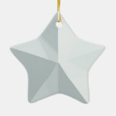 Silver Star-Sjabloon voor kerstversiering Keramisch Ornament (Achterkant)