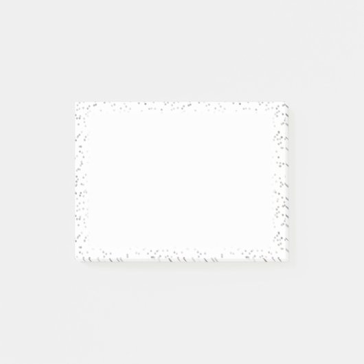 Silver Stardust Confetti Wedding Planner Post-it® Notes (Voorkant)