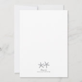 Silver Starfish Couple Nautical Wedding Invitation Kaart (Achterkant)